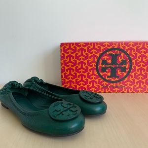 NWT Tory Burch Ballet Flat, Leather, Green